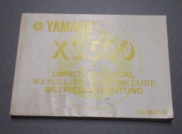 Yamaha XS 500 Owners manual